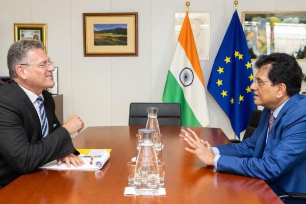 Piyush Goyal meets EU counterpart for second time in a month on FTA talks